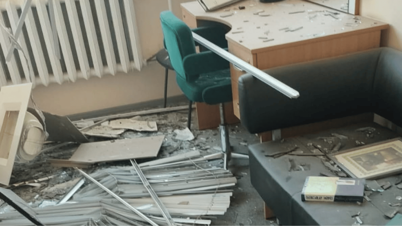 A part of the 5th channel studio was destroyed in Kyiv due to shelling