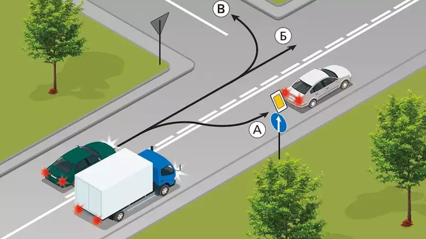 Die hinterhältige Straßenverkehrsprüfung - mit welchem Verlauf ist das Überholen erlaubt?